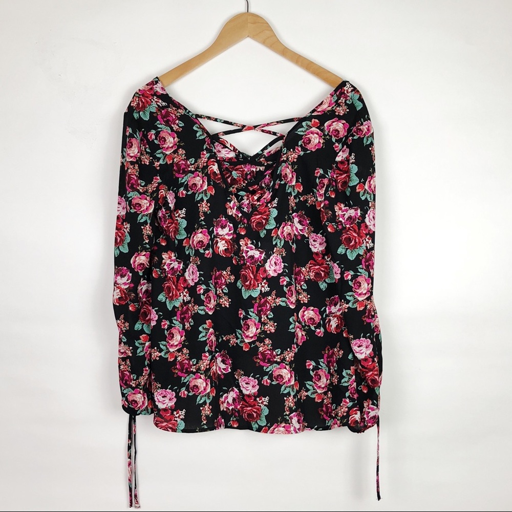 NWT Jack By BB Dakota Adorlee Top Floral Black - Picture 4 of 8